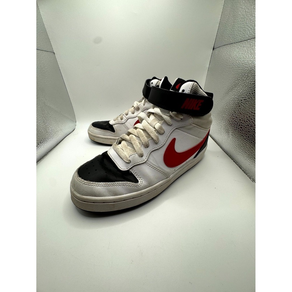 Nike Court Borough Mid 2 GS CD7782-110 Kids 6 Sneakers White Red Basketball
